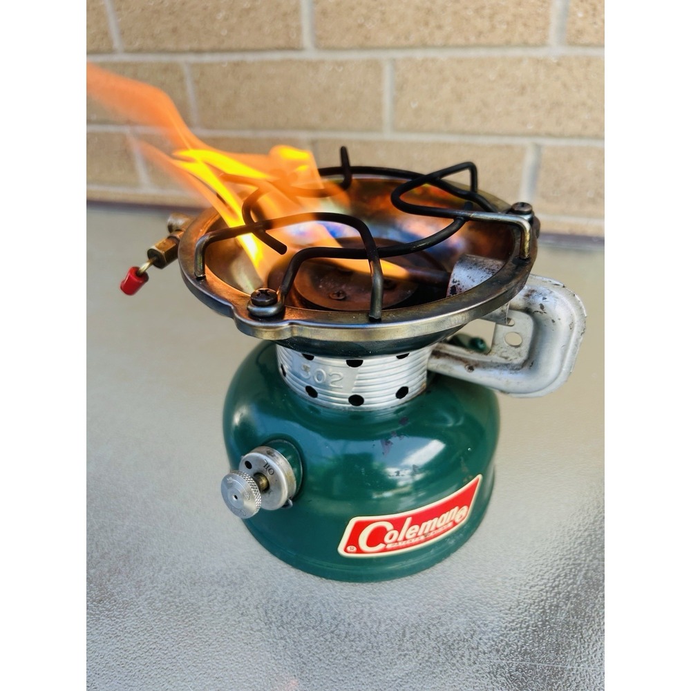 Coleman 502 Sportster 1-66 Stove Sunshine of the Night Green Gas Camping Stove - Picture 12 of 14